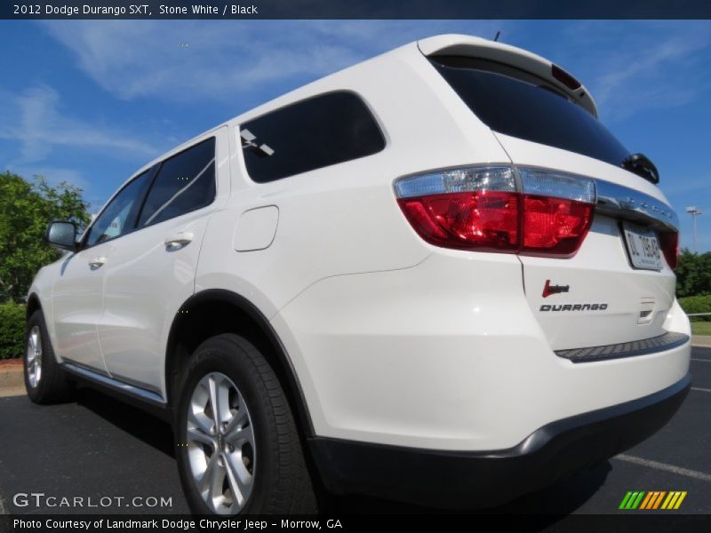 Stone White / Black 2012 Dodge Durango SXT