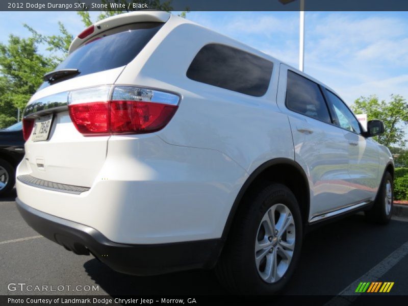 Stone White / Black 2012 Dodge Durango SXT