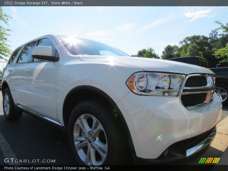 Stone White / Black 2012 Dodge Durango SXT
