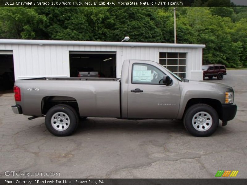 Mocha Steel Metallic / Dark Titanium 2013 Chevrolet Silverado 1500 Work Truck Regular Cab 4x4