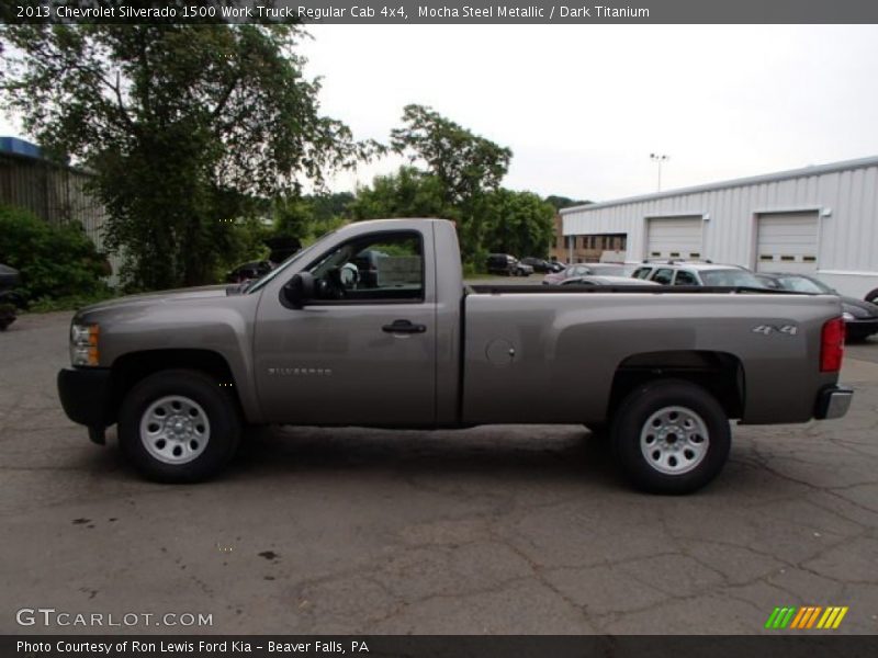 Mocha Steel Metallic / Dark Titanium 2013 Chevrolet Silverado 1500 Work Truck Regular Cab 4x4