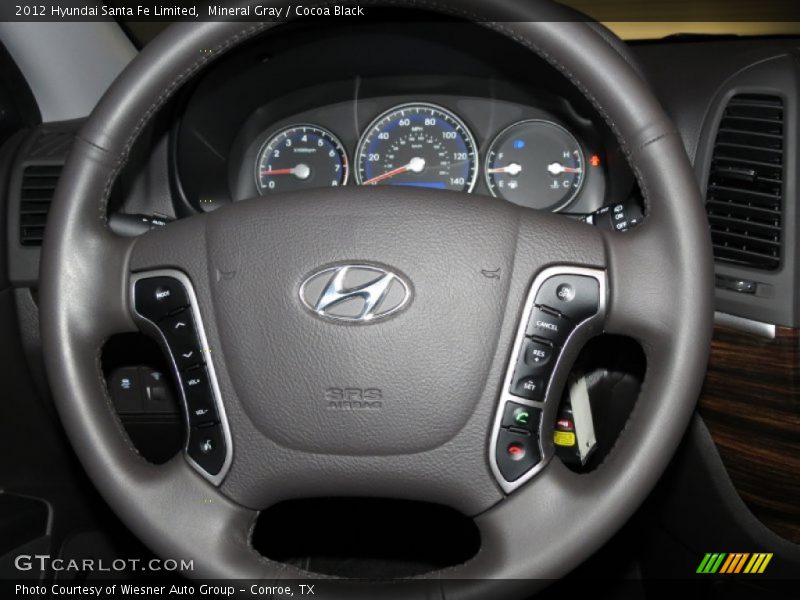 Mineral Gray / Cocoa Black 2012 Hyundai Santa Fe Limited