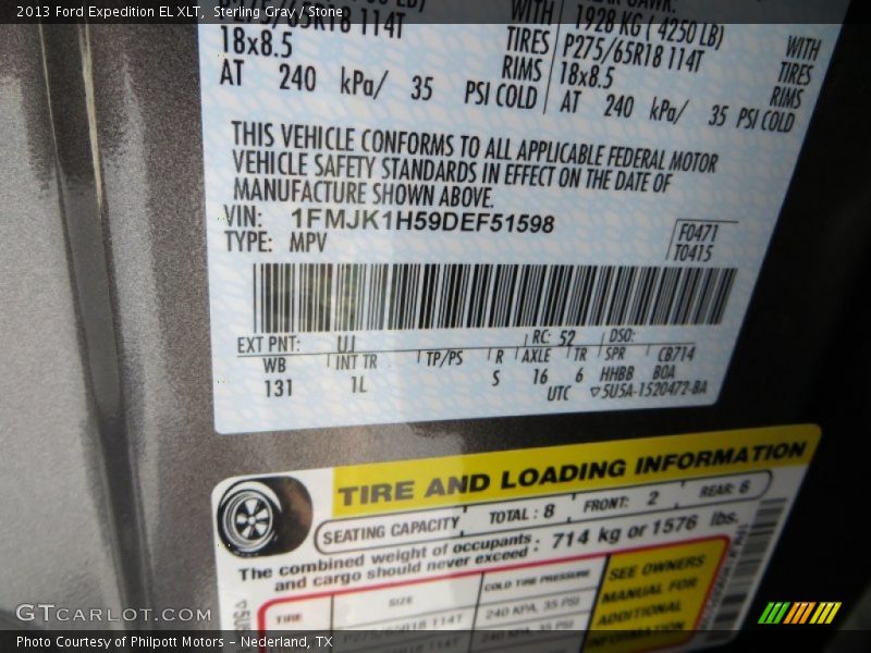 Sterling Gray / Stone 2013 Ford Expedition EL XLT