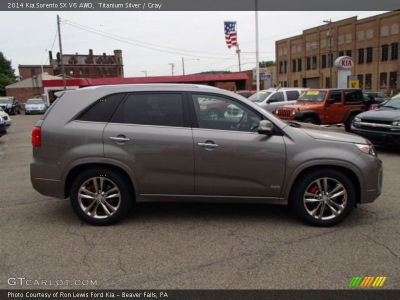 Titanium Silver / Gray 2014 Kia Sorento SX V6 AWD