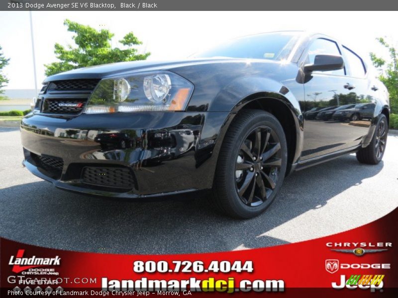 Black / Black 2013 Dodge Avenger SE V6 Blacktop