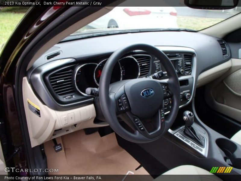 Dark Cherry Pearl Metallic / Gray 2013 Kia Optima LX