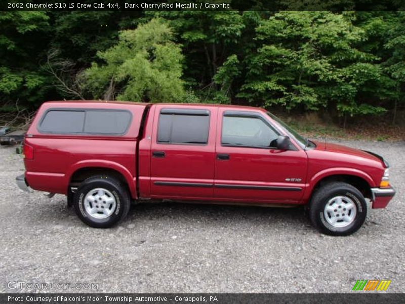  2002 S10 LS Crew Cab 4x4 Dark Cherry Red Metallic