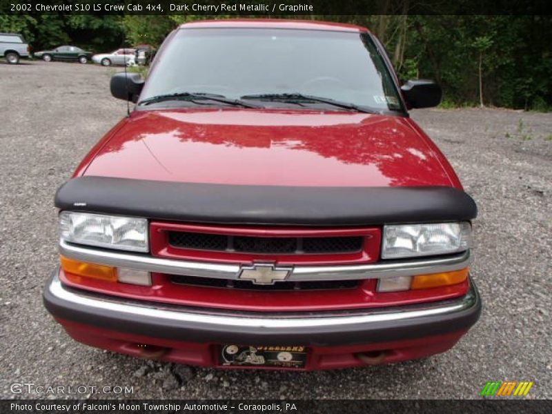 Dark Cherry Red Metallic / Graphite 2002 Chevrolet S10 LS Crew Cab 4x4