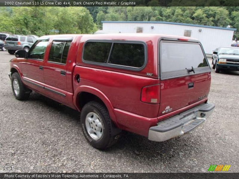 Dark Cherry Red Metallic / Graphite 2002 Chevrolet S10 LS Crew Cab 4x4
