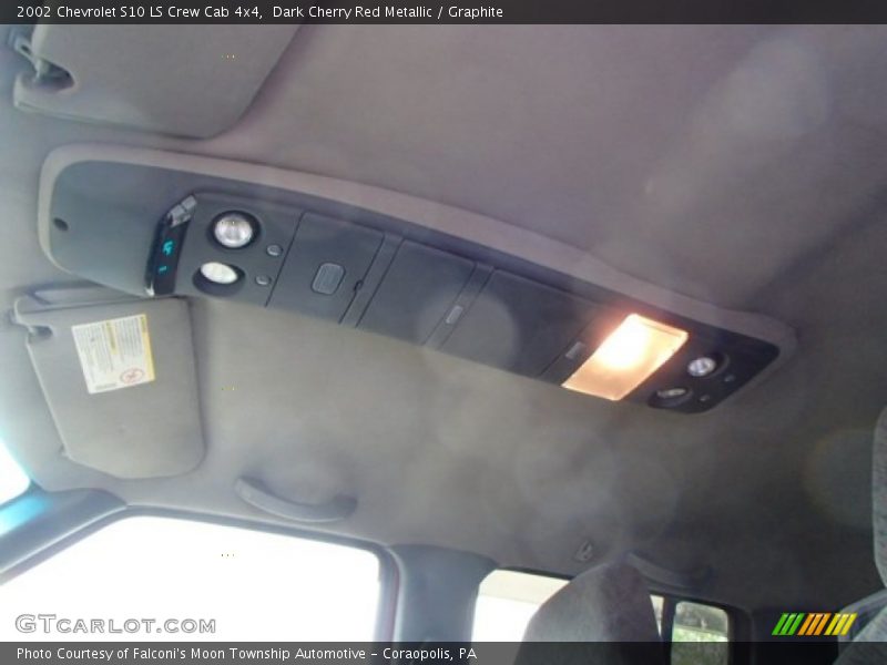 Dark Cherry Red Metallic / Graphite 2002 Chevrolet S10 LS Crew Cab 4x4