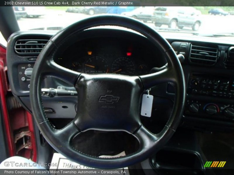 Dark Cherry Red Metallic / Graphite 2002 Chevrolet S10 LS Crew Cab 4x4