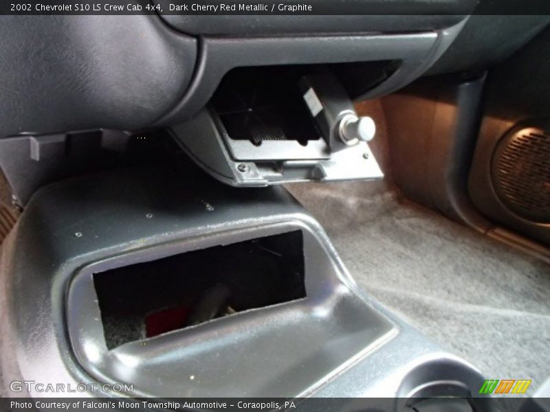 Dark Cherry Red Metallic / Graphite 2002 Chevrolet S10 LS Crew Cab 4x4