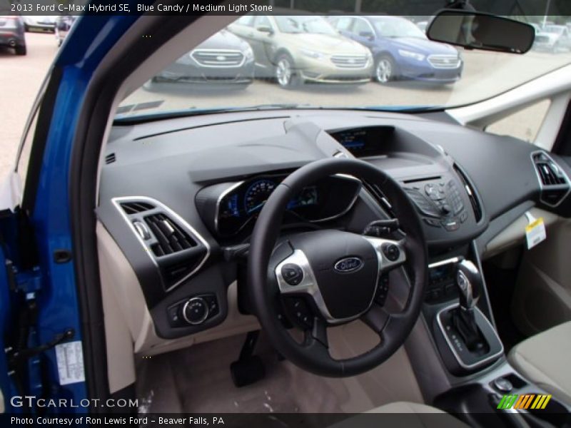 Blue Candy / Medium Light Stone 2013 Ford C-Max Hybrid SE