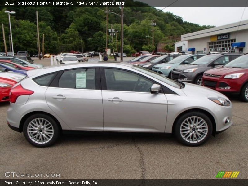 Ingot Silver / Charcoal Black 2013 Ford Focus Titanium Hatchback