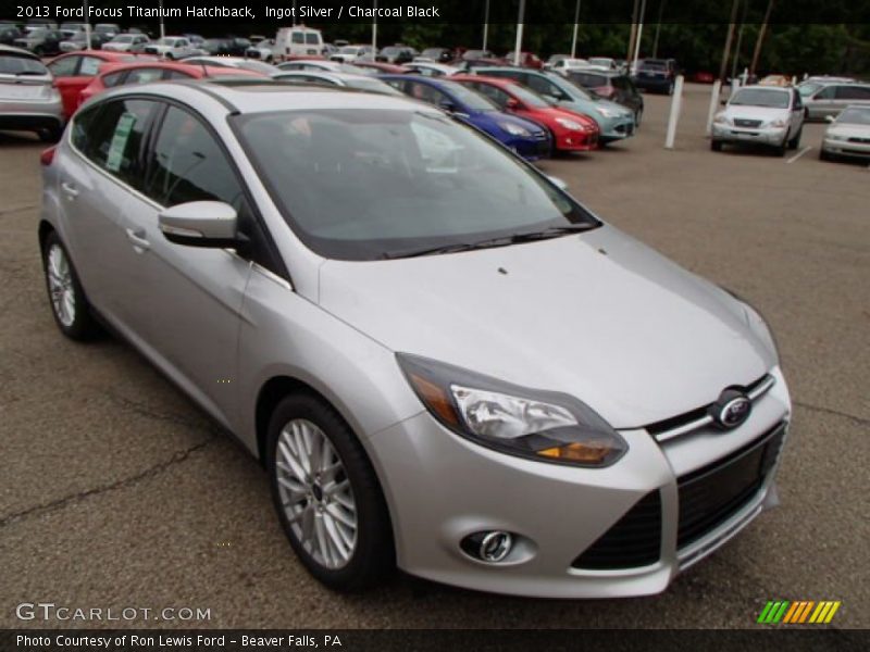 Ingot Silver / Charcoal Black 2013 Ford Focus Titanium Hatchback