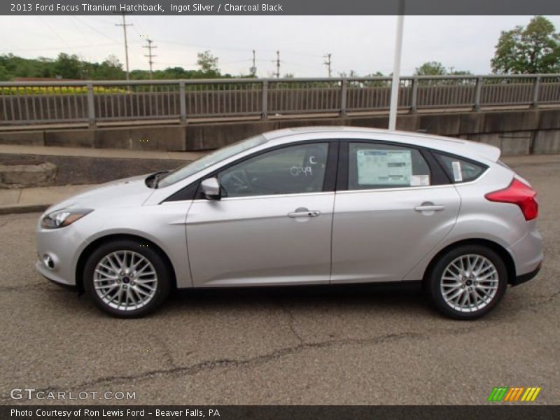 Ingot Silver / Charcoal Black 2013 Ford Focus Titanium Hatchback