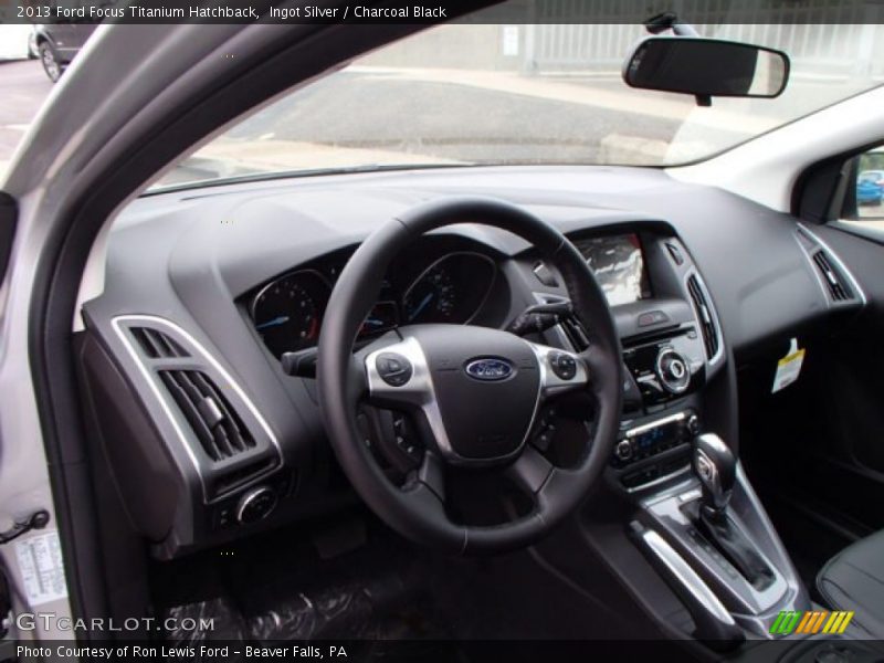 Ingot Silver / Charcoal Black 2013 Ford Focus Titanium Hatchback