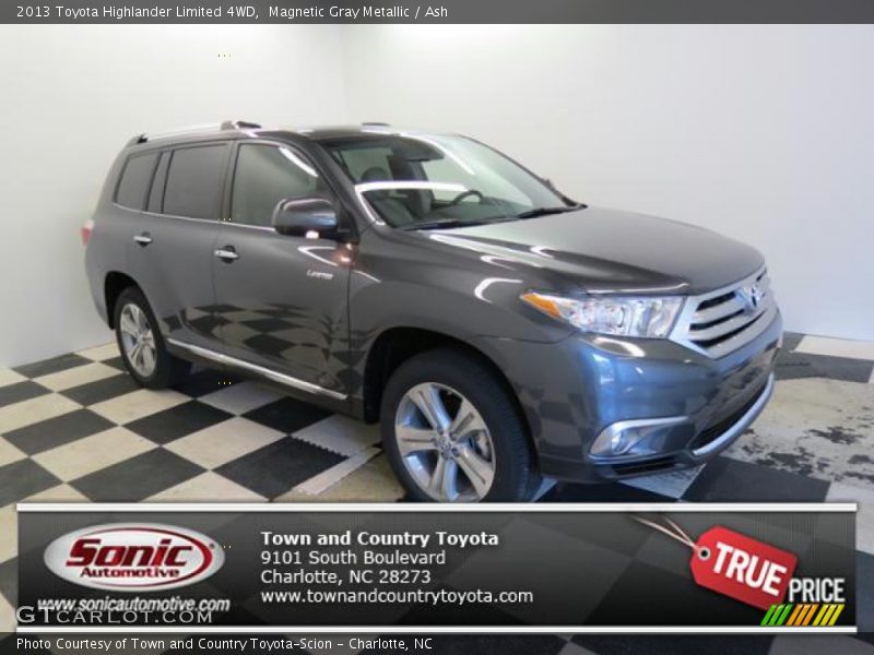Magnetic Gray Metallic / Ash 2013 Toyota Highlander Limited 4WD