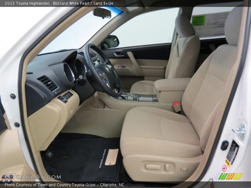 Blizzard White Pearl / Sand Beige 2013 Toyota Highlander
