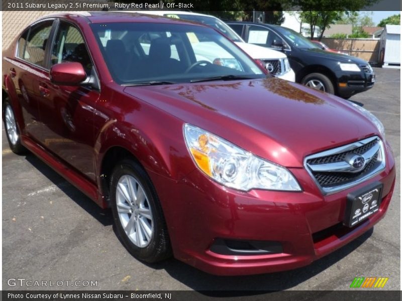 Ruby Red Pearl / Off-Black 2011 Subaru Legacy 2.5i Premium