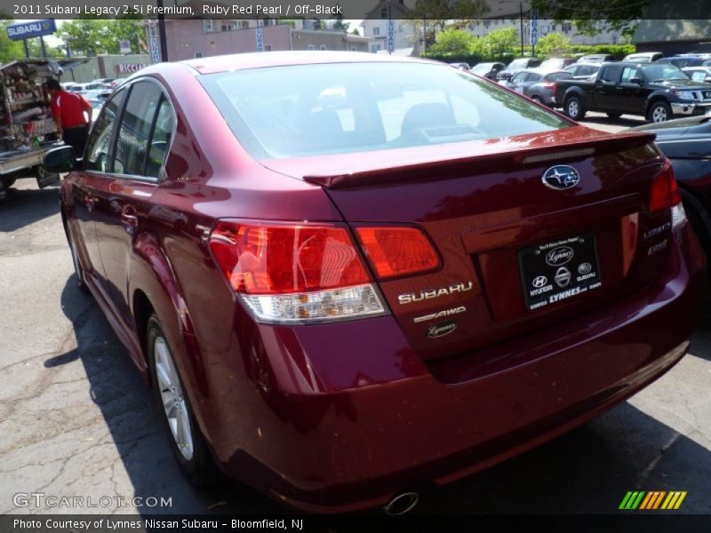 Ruby Red Pearl / Off-Black 2011 Subaru Legacy 2.5i Premium