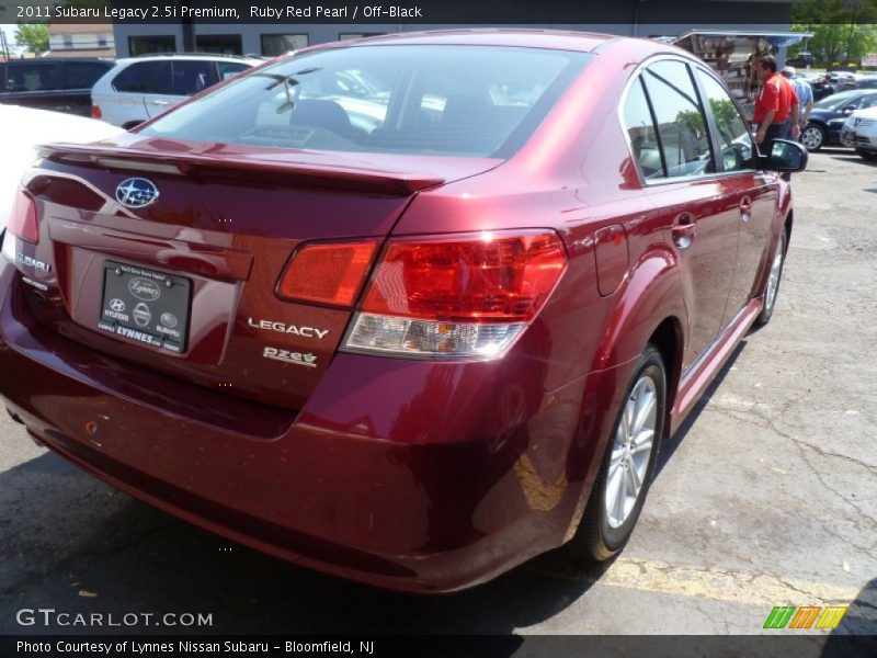 Ruby Red Pearl / Off-Black 2011 Subaru Legacy 2.5i Premium