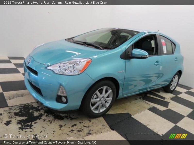 Summer Rain Metallic / Light Blue Gray 2013 Toyota Prius c Hybrid Four