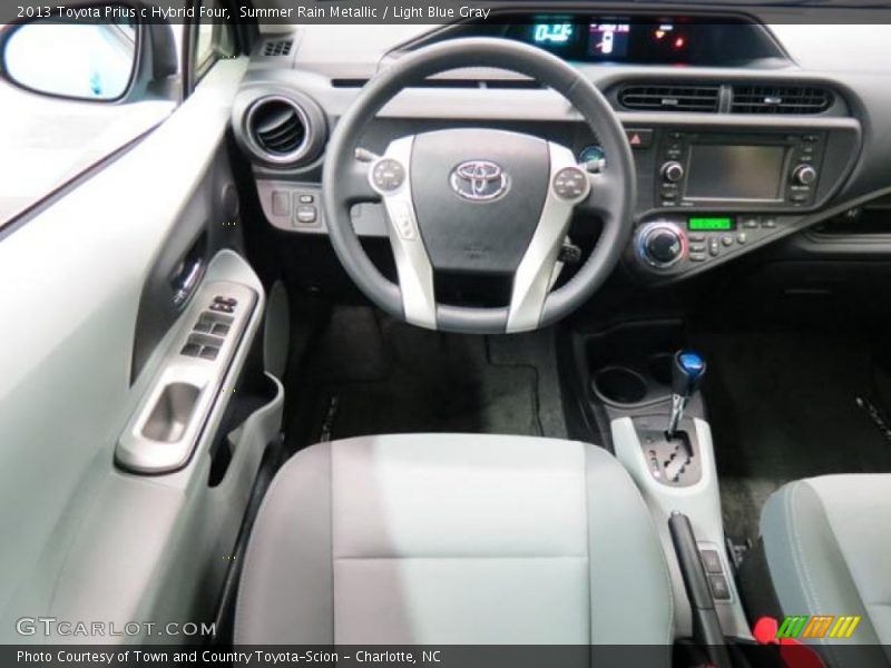 Summer Rain Metallic / Light Blue Gray 2013 Toyota Prius c Hybrid Four