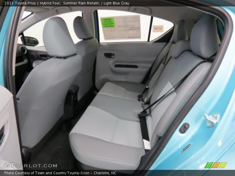 Summer Rain Metallic / Light Blue Gray 2013 Toyota Prius c Hybrid Four