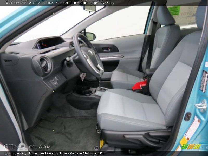 Summer Rain Metallic / Light Blue Gray 2013 Toyota Prius c Hybrid Four
