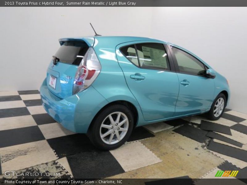Summer Rain Metallic / Light Blue Gray 2013 Toyota Prius c Hybrid Four