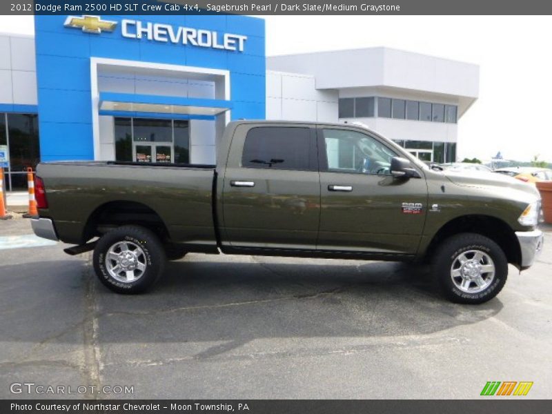Sagebrush Pearl / Dark Slate/Medium Graystone 2012 Dodge Ram 2500 HD SLT Crew Cab 4x4