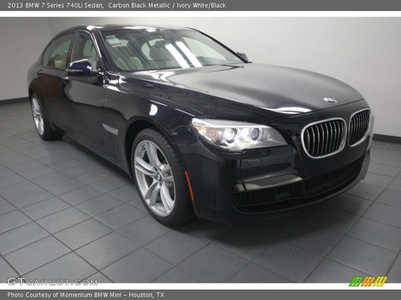 Carbon Black Metallic / Ivory White/Black 2013 BMW 7 Series 740Li Sedan