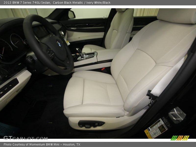 Carbon Black Metallic / Ivory White/Black 2013 BMW 7 Series 740Li Sedan