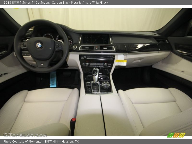 Carbon Black Metallic / Ivory White/Black 2013 BMW 7 Series 740Li Sedan