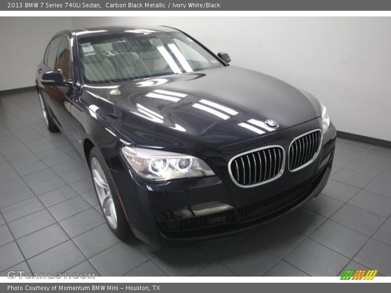 Carbon Black Metallic / Ivory White/Black 2013 BMW 7 Series 740Li Sedan