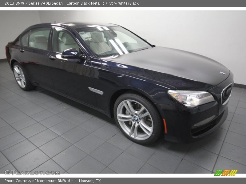 Carbon Black Metallic / Ivory White/Black 2013 BMW 7 Series 740Li Sedan