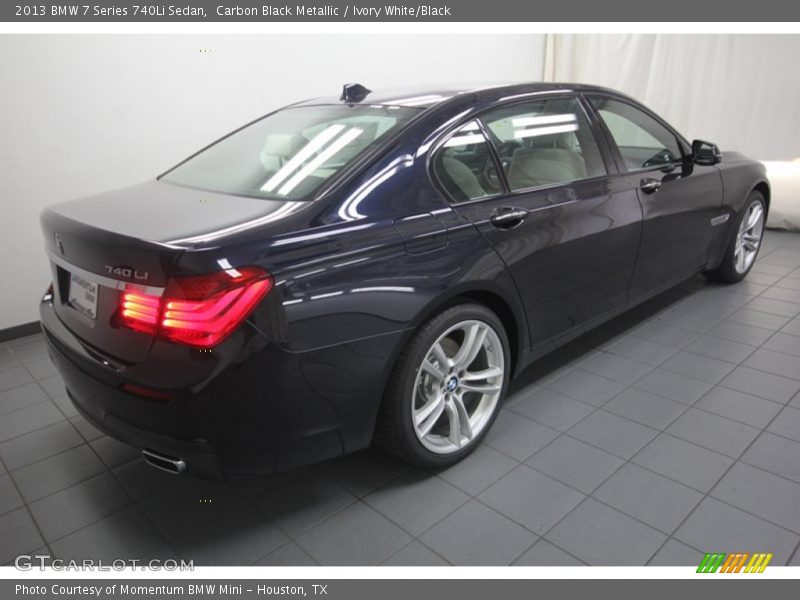 Carbon Black Metallic / Ivory White/Black 2013 BMW 7 Series 740Li Sedan