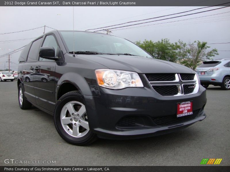 Dark Charcoal Pearl / Black/Light Graystone 2012 Dodge Grand Caravan SXT