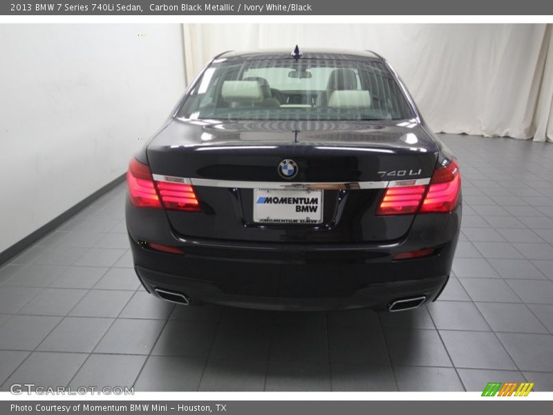 Carbon Black Metallic / Ivory White/Black 2013 BMW 7 Series 740Li Sedan