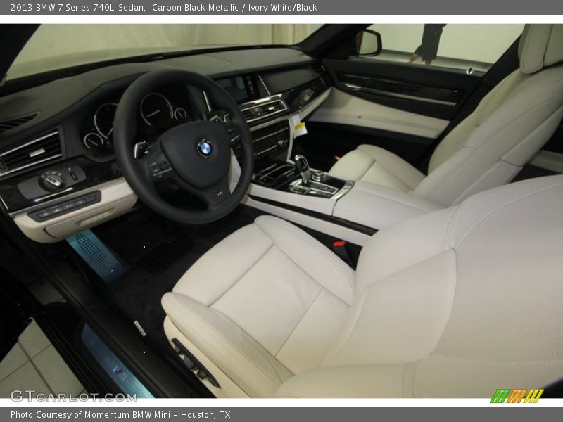 Ivory White/Black Interior - 2013 7 Series 740Li Sedan 