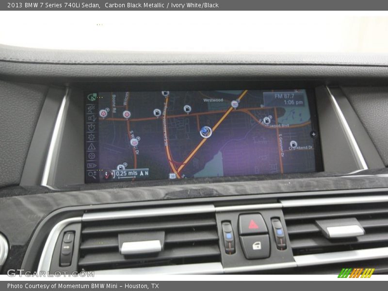 Carbon Black Metallic / Ivory White/Black 2013 BMW 7 Series 740Li Sedan