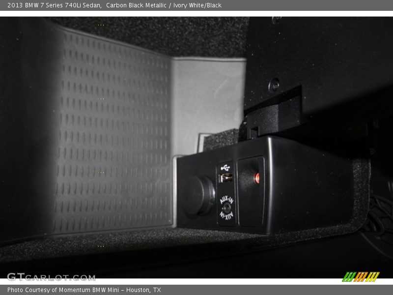 Carbon Black Metallic / Ivory White/Black 2013 BMW 7 Series 740Li Sedan