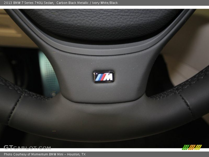 Carbon Black Metallic / Ivory White/Black 2013 BMW 7 Series 740Li Sedan