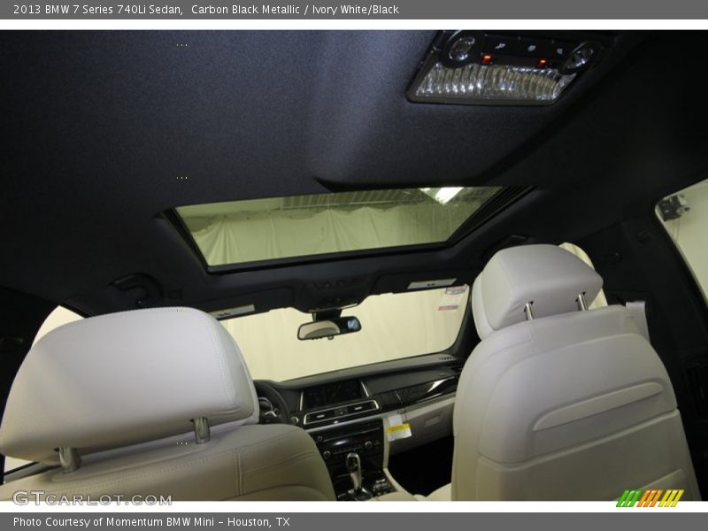Carbon Black Metallic / Ivory White/Black 2013 BMW 7 Series 740Li Sedan