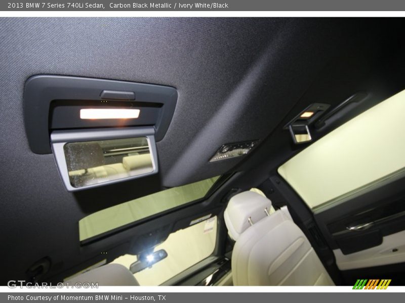 Carbon Black Metallic / Ivory White/Black 2013 BMW 7 Series 740Li Sedan