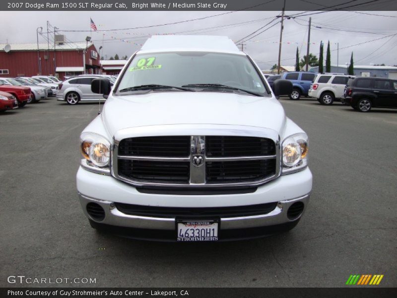 Bright White / Medium Slate Gray 2007 Dodge Ram 1500 SLT Regular Cab