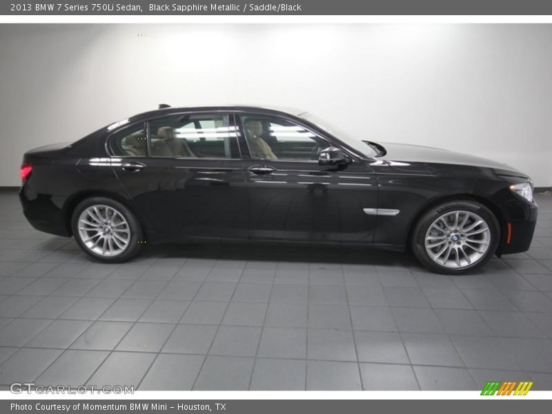 Black Sapphire Metallic / Saddle/Black 2013 BMW 7 Series 750Li Sedan