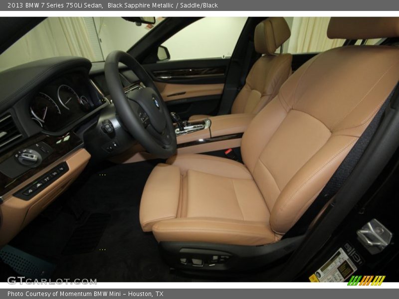 Black Sapphire Metallic / Saddle/Black 2013 BMW 7 Series 750Li Sedan