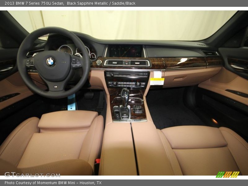 Black Sapphire Metallic / Saddle/Black 2013 BMW 7 Series 750Li Sedan